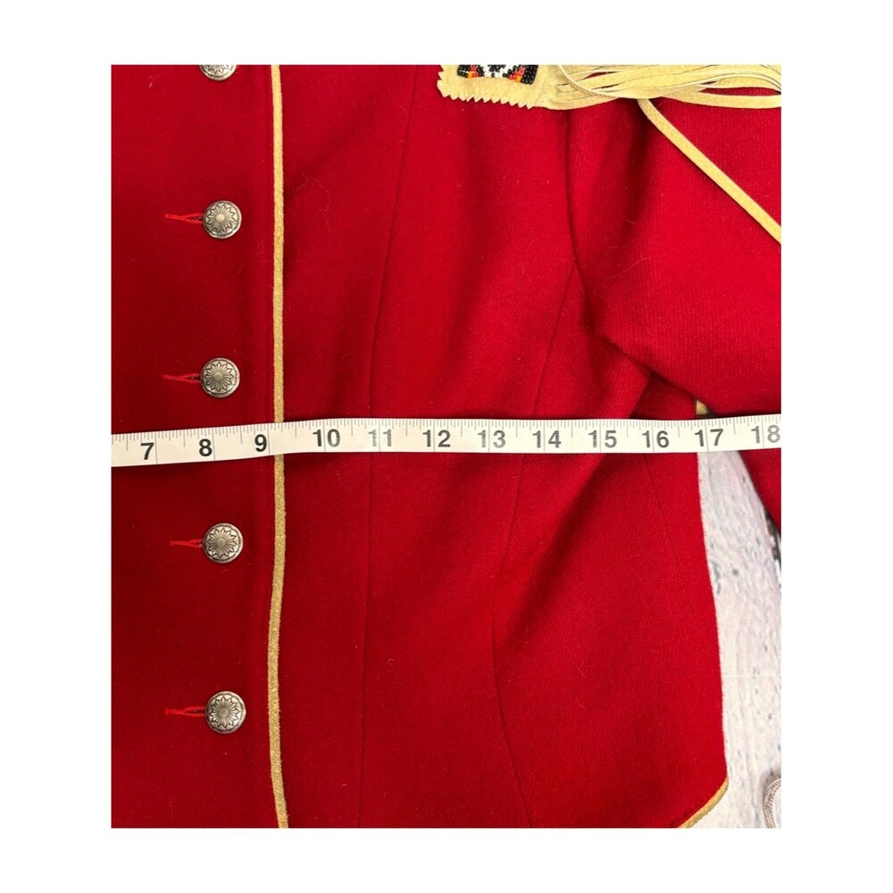 VINTAGE Phoenix USA Frontier Western Leather Fringe Ranch Marching Band Coat M - Picture 13 of 14